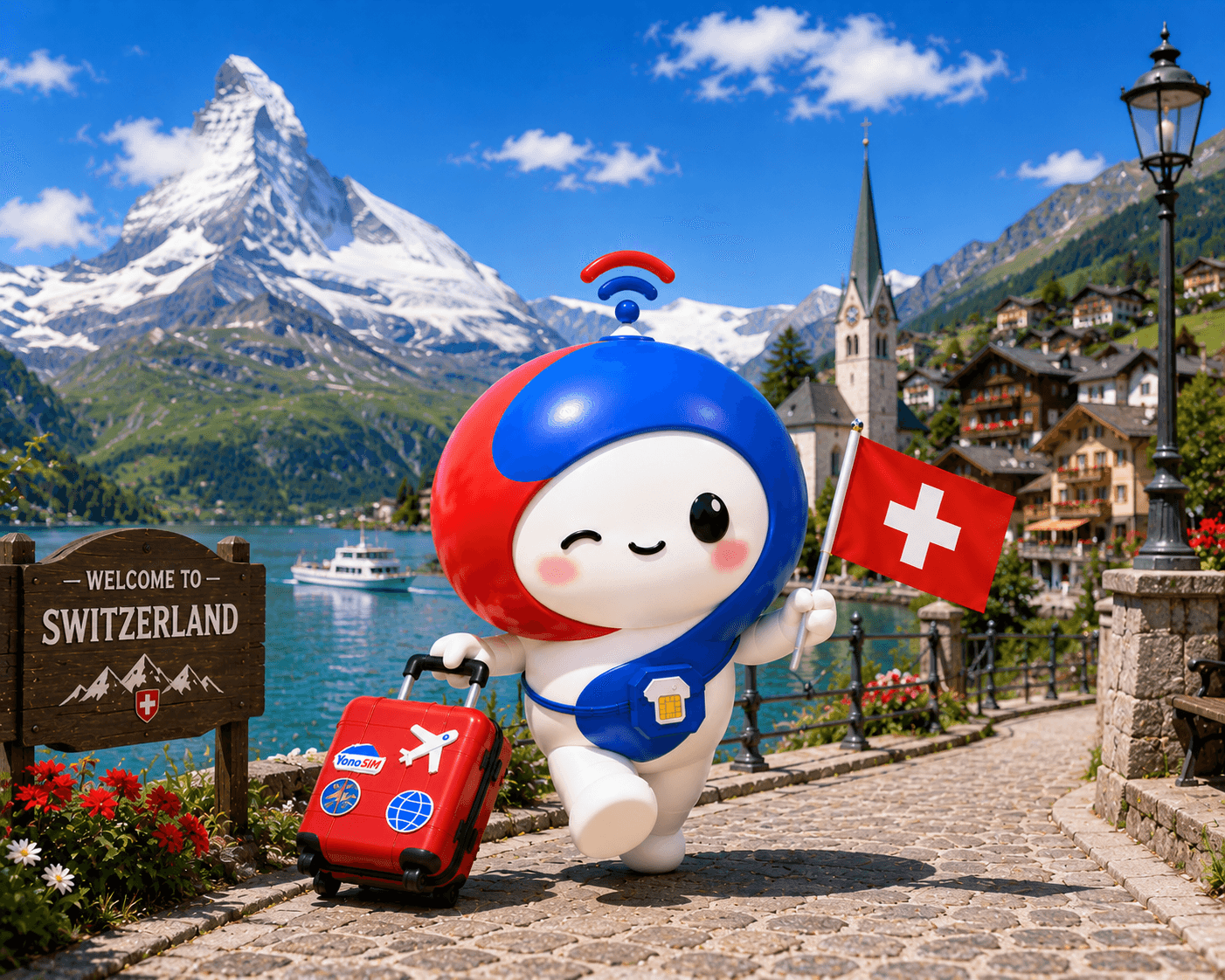 Matterhorn über Zermatt — Schweiz eSIM vs Roaming Kostenvergleich 2026
